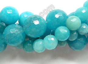 Blue Apatite Quartz  -  Faceted Round