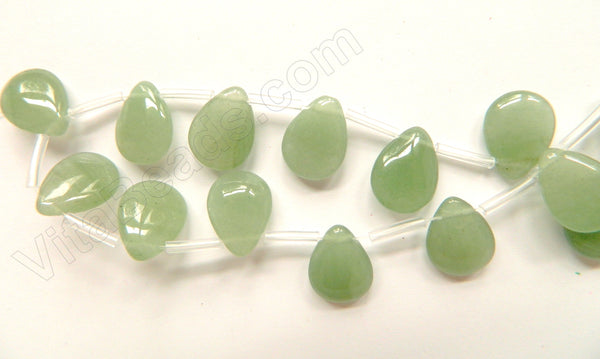 Green Aventurine  -  Smooth Flat Briolettes  16"