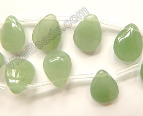 Green Aventurine  -  Smooth Flat Briolettes  16"