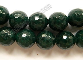 Dark Emerald Jade  -  Faceted Round