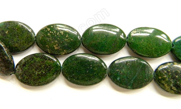 Green Pyrite A  -  Big Puff Ovals  16"
