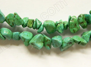 Green Stablelized Turquoise  -  Chips 36"