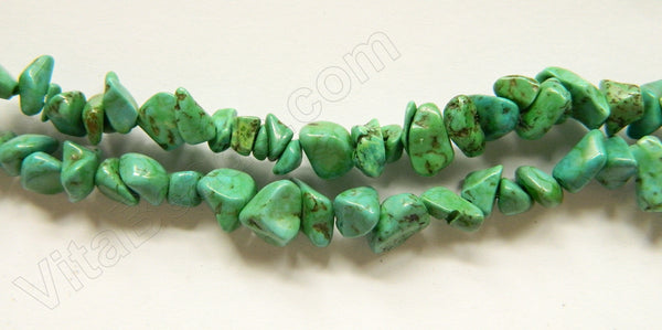 Green Stablelized Turquoise  -  Chips 36"