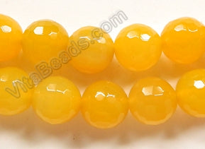 Yellow Agate AA  -  Faceted Round  16"