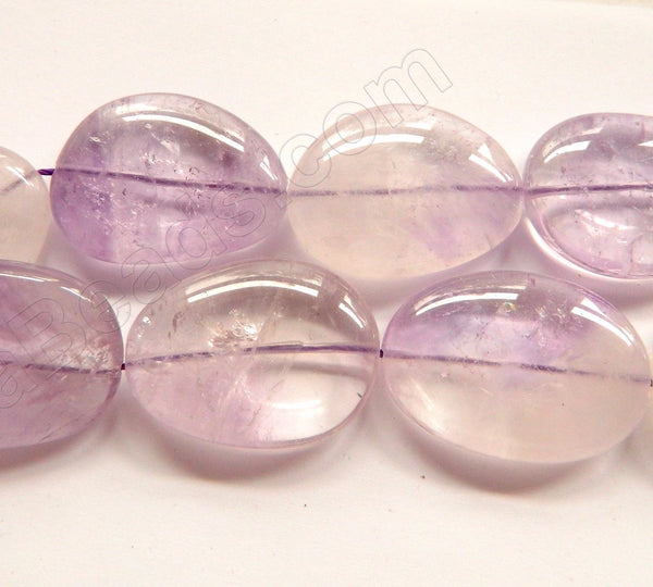 Amethyst Quartz Light  -  Smooth Irregular Puff Oval Slabs  16"