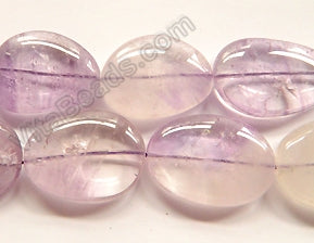 Amethyst Quartz Light  -  Smooth Irregular Puff Oval Slabs  16"