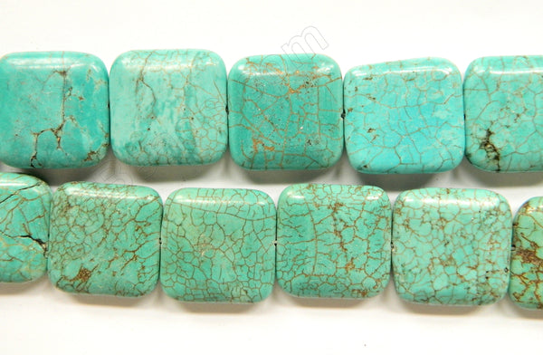 Cracked Chinese Turquoise  -  Big Puff Squares  16"