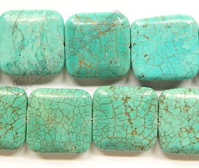 Cracked Chinese Turquoise  -  Big Puff Squares  16"