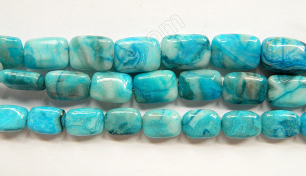 Blue Crazy Lace Agate  -  Puff Smooth Rectangles 16"