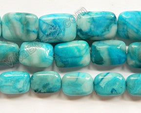 Blue Crazy Lace Agate  -  Puff Smooth Rectangles 16"