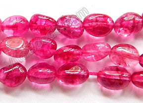 Fuchsia Quartz AA  -  6x9mm Small Smooth Tumble  16"