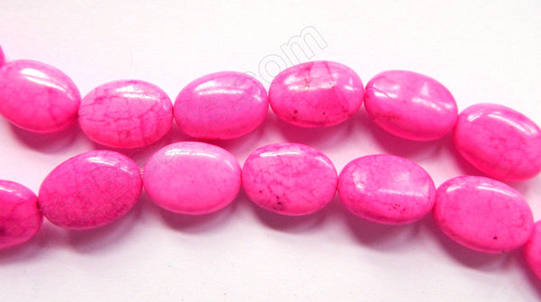 Hot Pink Turquoise  -  Puff Ovals  16"