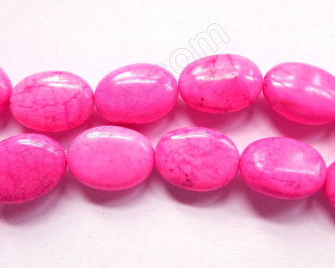 Hot Pink Turquoise  -  Puff Ovals  16"