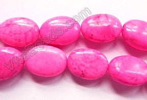 Hot Pink Turquoise  -  Puff Ovals  16"