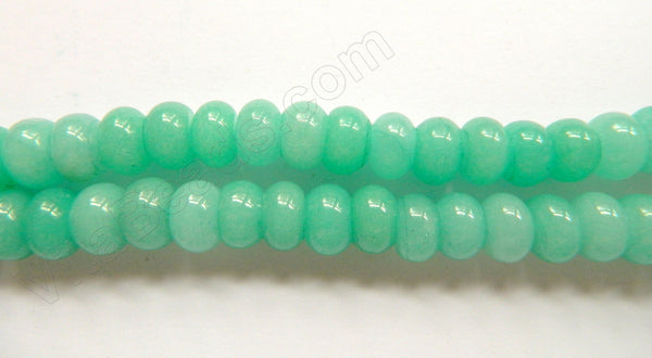 Amazonite Green Jade  -  Smooth Rondels  16"     6 x 10 mm