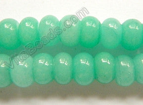 Amazonite Green Jade  -  10mm Smooth Rondels  16"