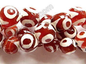 DZi Agate Red Eye  -  Faceted Round