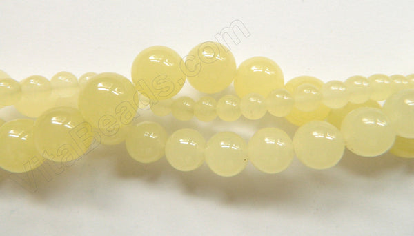 Light Honey Malay Jade  -  Smooth Round  16"