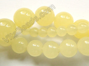 Light Honey Malay Jade  -  Smooth Round  16"