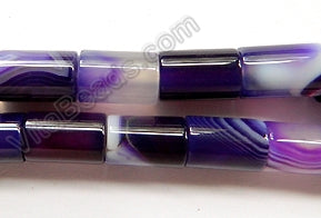 Purple Sardonix Agate  -  Cylinders  16"