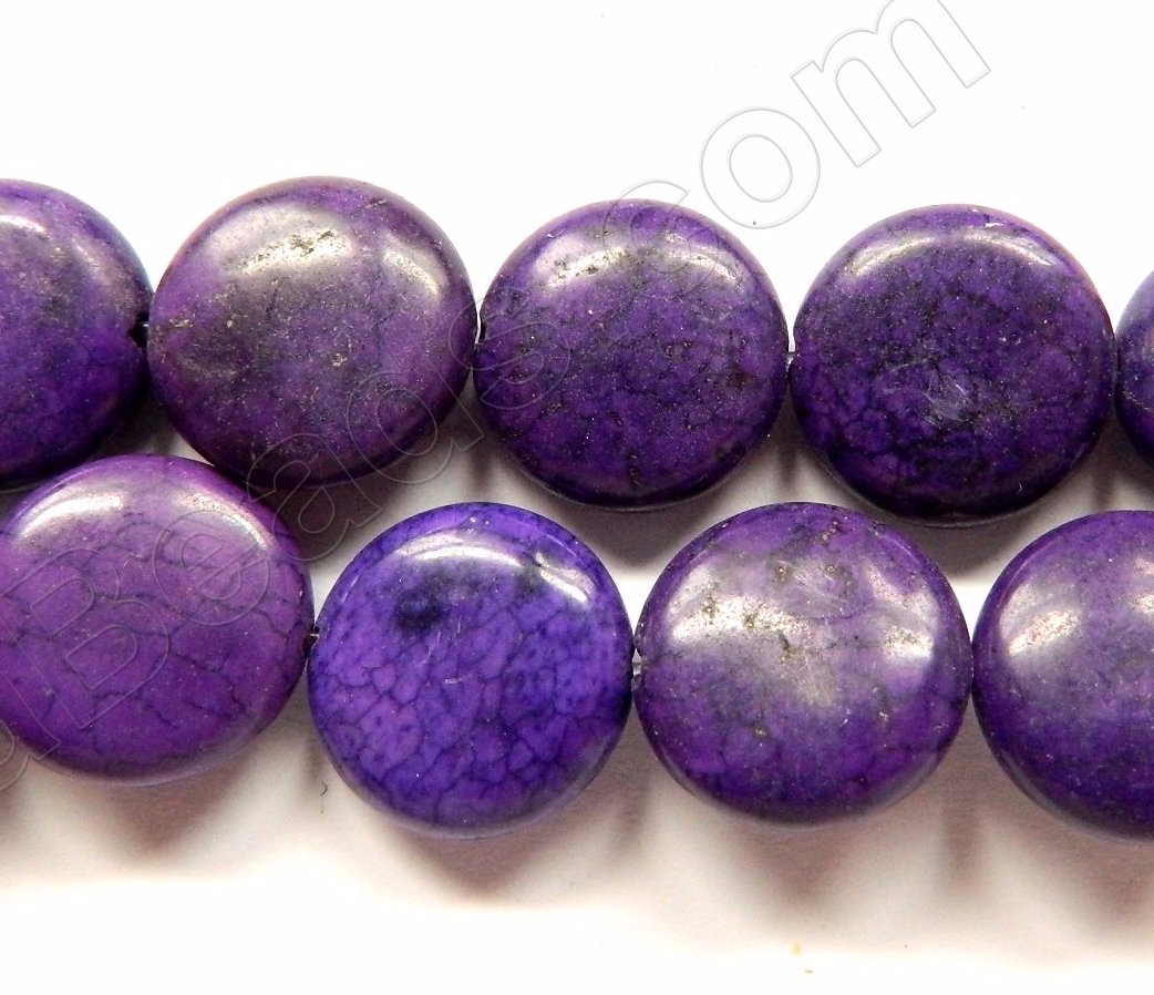 Dark Purple Turquoise  -  Puff Coin  16"