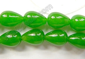 Bright Green Jade  -  Smooth Drops