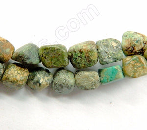 Africa Turquoise Rough  -  5-9mm Small Tumble  16"
