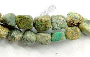Africa Turquoise Rough  -  5-9mm Small Tumble  16"