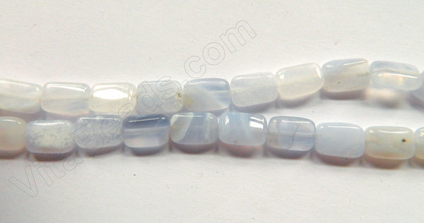 Light Blue Agate  -  Small Puff Rectangles  16"