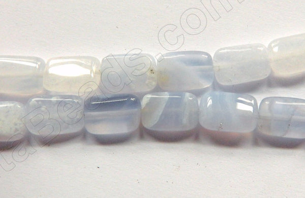 Light Blue Agate  -  Small Puff Rectangles  16"