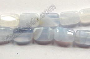 Light Blue Agate  -  Small Puff Rectangles  16"