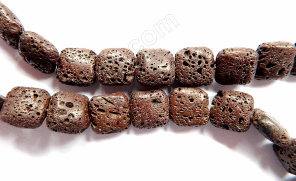 Brown Lava Stone  -  Puff Squares  16"