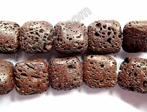 Brown Lava Stone  -  Puff Squares  16"