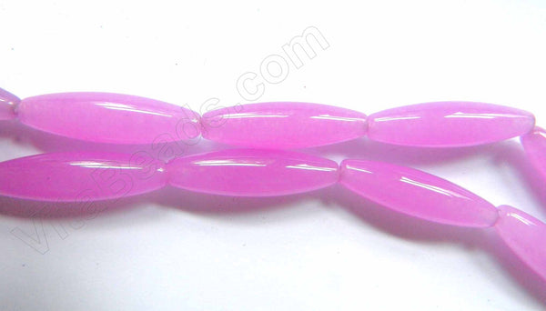 Light Purple Fuchsia Jade  -  Smooth Long Rice  16"