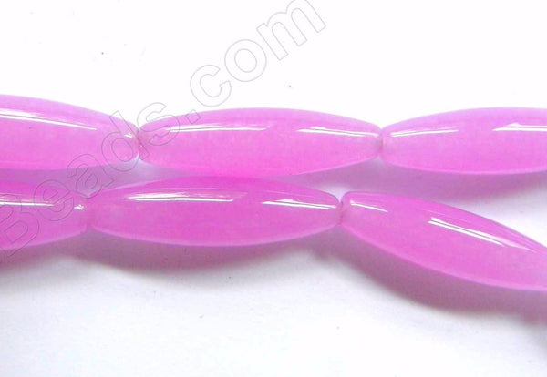 Light Purple Fuchsia Jade  -  Smooth Long Rice  16"