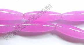 Light Purple Fuchsia Jade  -  Smooth Long Rice  16"