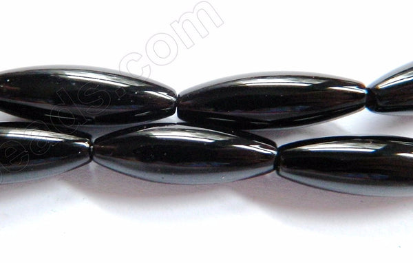 Black Onyx  -  Smooth Long Rice  16"