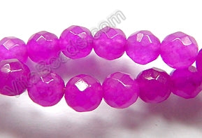 Deep Purple Jade  -  Faceted Round  15"