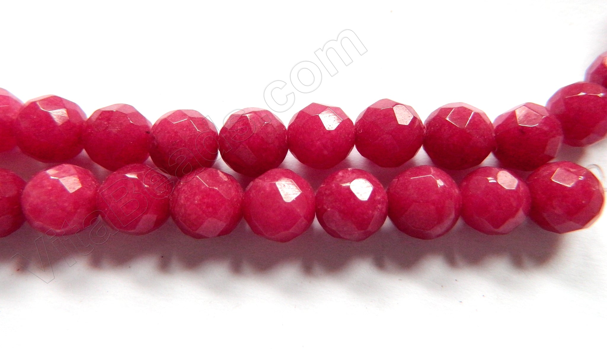Cherry Jade  -  84 Cut Faceted Round  16"