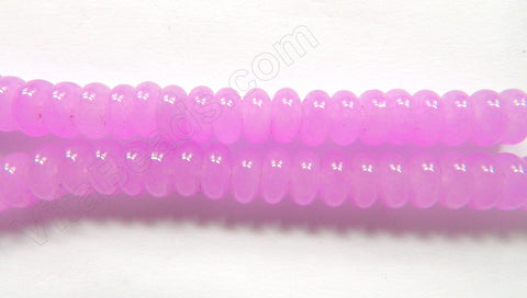Light Purple Rose Jade  -  Smooth Rondel  16"     5 x 10 mm