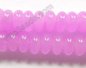 Light Purple Rose Jade  -  Smooth Rondel  16"     5 x 10 mm