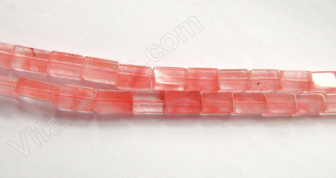 Cherry Quartz  -  Brick  16"    6 x 9 x 4 mm