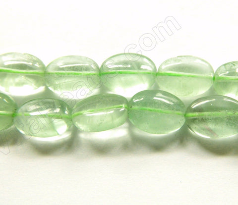 Green Fluorite Light A  -  Puff Ovals 12"