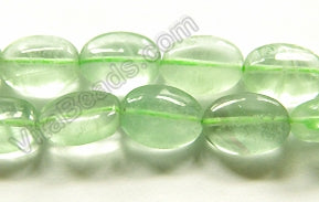 Green Fluorite Light A  -  Puff Ovals 12"