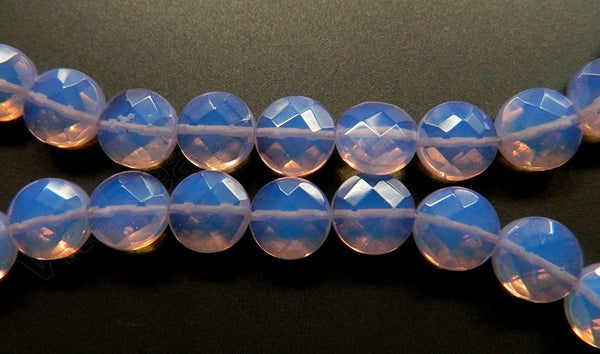 Lavender Opal Quartz  -  Faceted Coins 16"