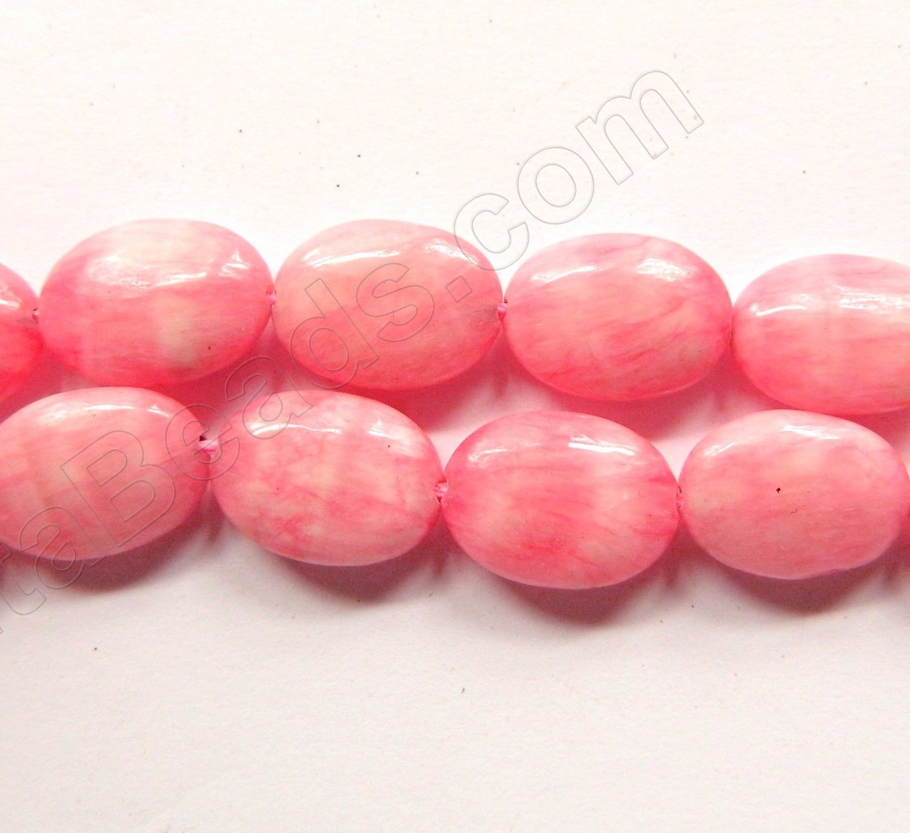 Dyed Pink Rhodochrosite -  Puff Ovals  16"