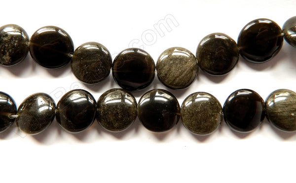 Gold Obsidian   -  Puff Coins 16"