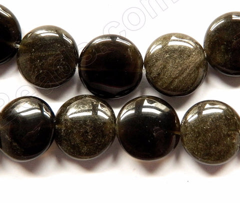 Gold Obsidian   -  Puff Coins 16"