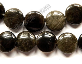 Gold Obsidian   -  Puff Coins 16"