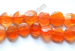 Carnelian Light  -  Faceted Coin  14"